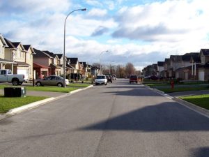 Typical Suburban street view. Courtesy of Wikipedia