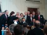Barack Obama signing the Patient Protection and Affordable Care Act at the White House (Photo credit: Wikipedia)