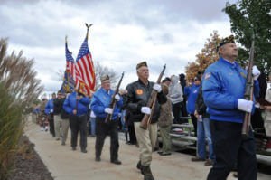 Orland Park Veterans commemorate Veterans Day. Photo courtesy of the Village of Orland Park