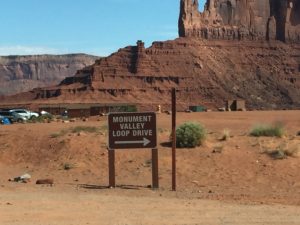 Entrance sign to the 17 mile long Monument Valley Loop Drive. Photo courtesy of Ray Hanania