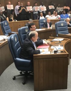County Commissioner Sean Morrison pictured at the Cook County Board