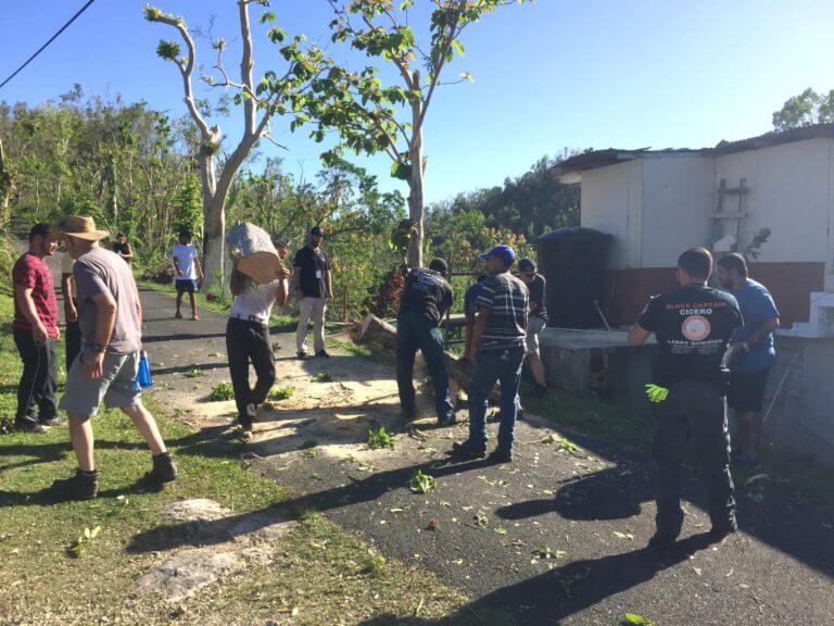 Cicero Chaplain Ismail Vargas returned from Puerto Rico after volunteering for more than a week to help people whose homes were damaged or destroyed by Hurricane Maria. Photo courtesy of Ismail Vargas