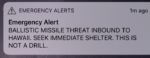 Text missile alert sent to Hawaiian residents