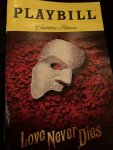 Playbill Cover Cadillac Palace Theater Love Never Dies
