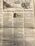 Column by Ray Hanania on bullying of Sharon Brannigan