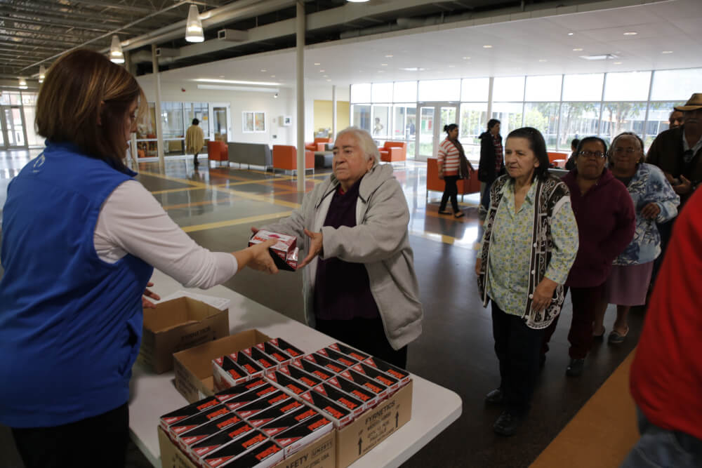 Officials of Luri Children’s Hospital of Chicago and Town of Cicero officials hand out free CO/Smoke detectors during a program in October 2017. Cicero gives free CO/Smoke detectors to all Cicero residents free-of-charge. Luri Children’s Hospital donated the detectors during this giveaway but last year (2016), Cicero spent $30,000 to purchase detectors. The FEMA grant will allow the Town to purchase up to 3,000 more Smoke/Carbon Monoxide detectors for future giveaways. Photo credit the Town of Cicero.
