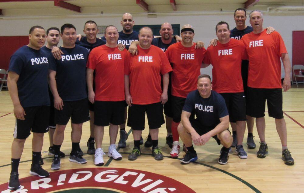 Police officers who participated were Chris Pell, Tom Steinz, Moawiah Bages, Obaida Sahloul, Mike McGuire, Ed Sullivan, Pedro Gonzales, and Corey Flagg; firefighters were Mark Toczek, Ryan Slaughter, Nick Lipinski, Craig Cipriani, and Jason Yerkovich. (Supplied photo)