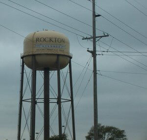 The water tower for Rockton, Illinois at the north terminus of Illinois Route 251. (Photo credit: Wikipedia)