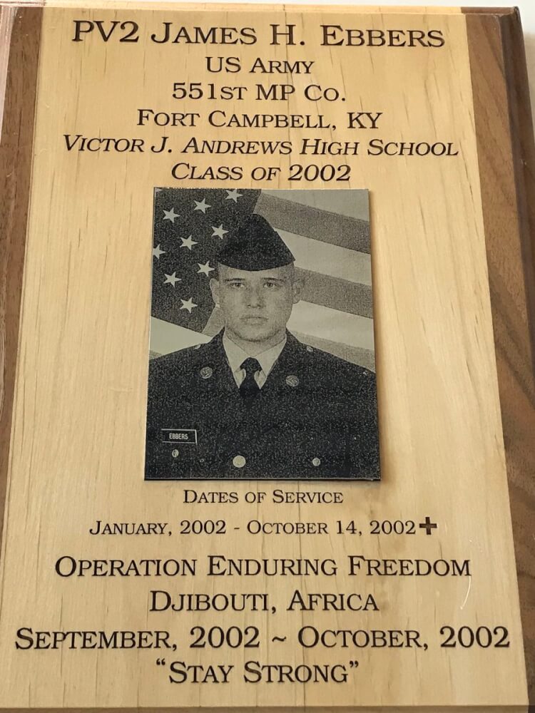 PV2 James H. Ebbers US Army Class of 2002 