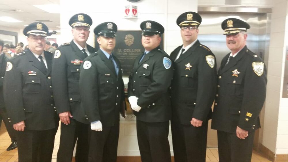 Luis Duarte (3rd from left) with members of the Cicero Police Department. Photo courtesy of the Town of Cicero