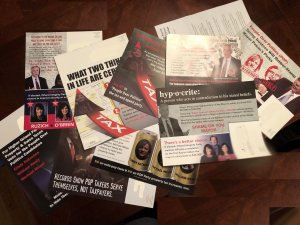 10 negative mailers sent out by the Orland Integrity Party in the April 2, 2019 trustee elections in Orland Park.
