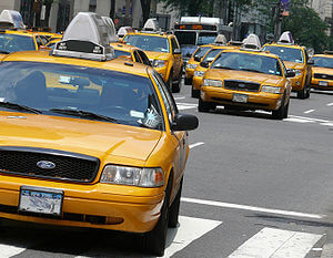 Easily identified Yellow Taxi Cab. Photo courtesy of Wikipedia