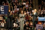 Oprah Winfrey joins Michelle and Barack Obama in 2007. Photo courtesy of Wikipedia