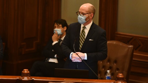 Members of The Illinois Senate approve a new budget in the wake of the coronavirus May 23, 2020. Photo courtesy of The Illinois Senate