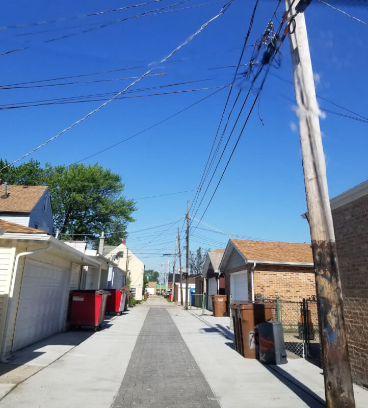 A section of newly paved alley in Summit. (Photo by Carol McGowan)