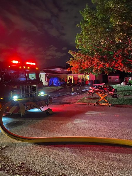 Garage Fire on the 15200 block of Woodmar Drive. Photo courtesy of the Orland Fire Protection District