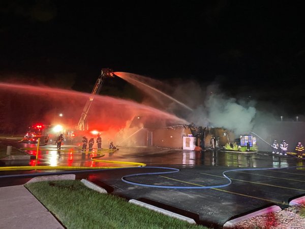 Don's Hot Dogs destroyed by fire Wednesday July 29, 2020. Photo courtesy of the Orland Fire Protection District