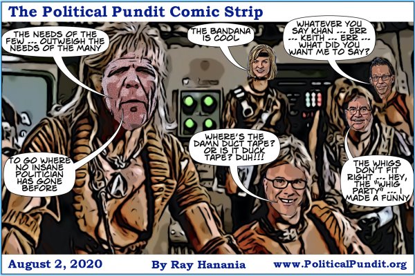 The Political Pundit Comic Strip for August 2, 2020. "The Wrath of Keith" by Ray Hanania