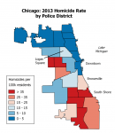 Chicago crime rates 2013. Courtesy of WIkipedia