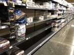 Near empty shelves at the start of the Coronavirus pandemic in March 2020. Photo courtesy Ray Hanania