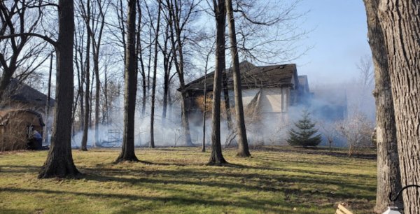 The Orland Fire Protection District received multiple 911 calls at approximately 4:22 PM on Saturday (April 3, 2021). for a house fire located in the 15500 block of 116th Court. Photo courtesy of the Orland Fire Protection District