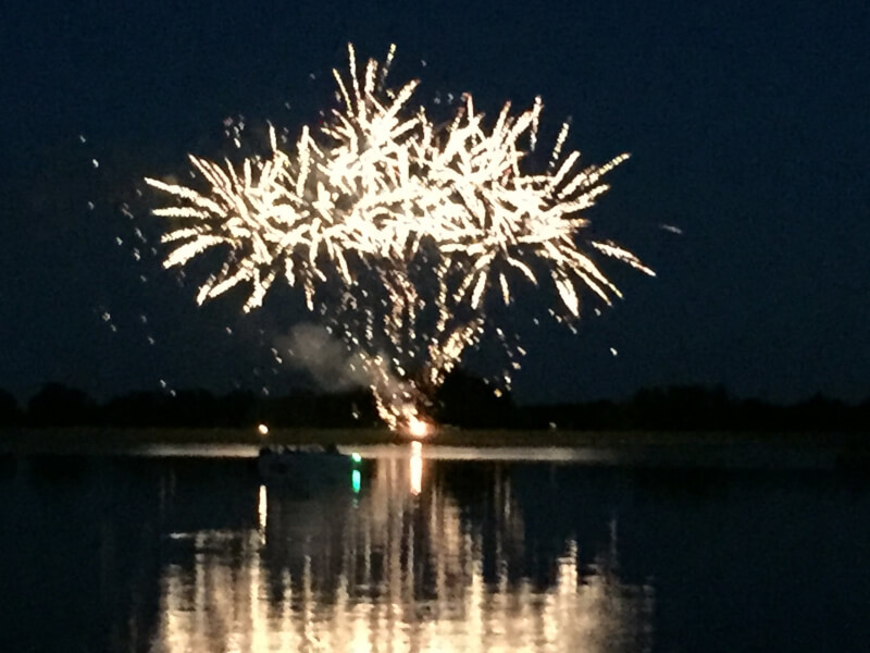 Fireworks display for the 4th of July. Photo courtesy of Ray Hanania