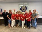 OFPD Chief Michael Schofield (far left) joins members of the OFPD Board and the OFPD Senior Advisory Council Tuesday July 28, 2021. Photo courtesy of the OFPD