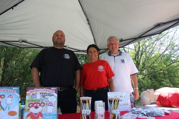 Officials of the Orland Fire Protection District were at the Orland Township Back-to-School Health Fair Aug. 14, 2021. Photo courtesy of Steve Neuhaus.