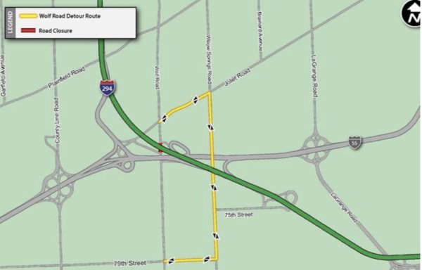 Wolf Road Detour planned under I-294 for repair work August 2021