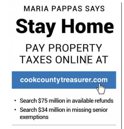 Cook County Treasurer Maria Pappas posts First Installment property tax bills on website