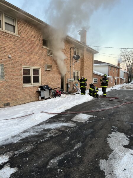 Orland Fire Protection District extinguish fire in apartment building at 144th and Ravinia Sunday Jan. 30, 2022