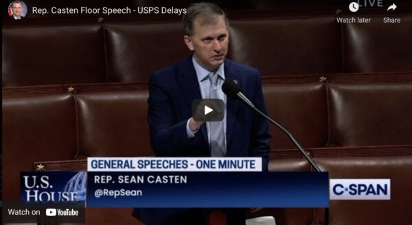 Congressman Sean Casten slams delayed US Postal Service in response to increased complaints from postal customers