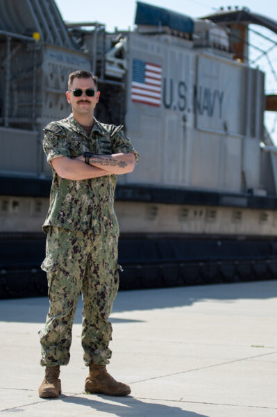 Petty Officer 1st Class Mike Gielczyk, a native of Mundelein, Illinois, serves the U.S. Navy at Assault Craft Unit Five (ACU-5) operating out of San Diego, California.