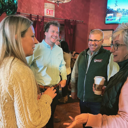 Scott Kasper, the leading Republican candidate in the June 28, 2022 GOP Primary contest for the 6th District, greets guests at St. Patrick's Day Fundraiser. Photo courtesy of Scott Kasper Campaign