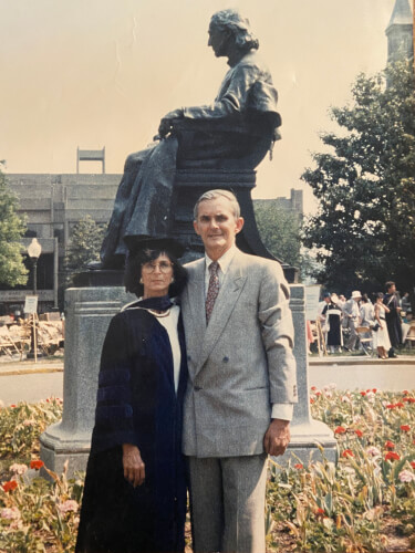 RoseMarie Lipinski with former Congressman Bill Lipinski at her graduation from Georgetown University. Photo courtesy of the Lipinski family