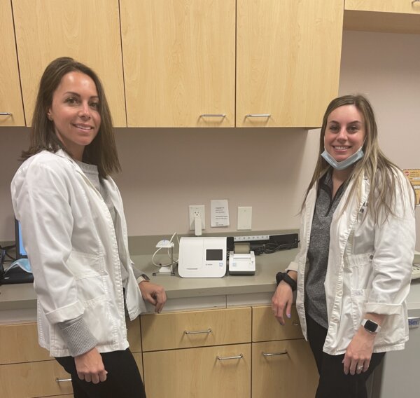 Pictured from left: Jessica Setlak APRN-FPA, Medical Provider Marissa Buscemi RN Clinic Nurse. Photo courtesy of the Town of Cicero
