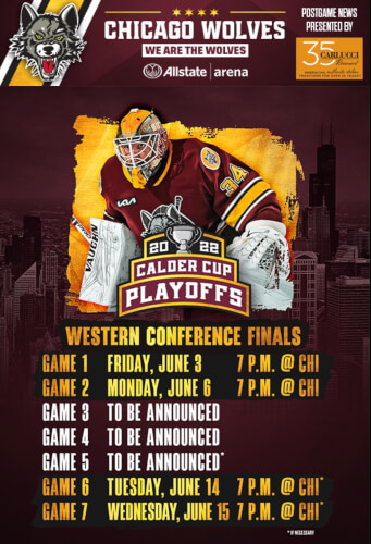 Chicago Wolves win Central Division and move on to Western Conference finals