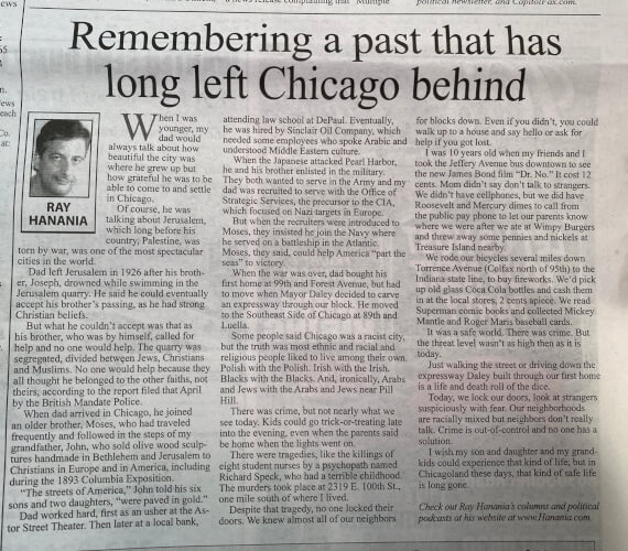 08-17-22 Hanania column on remembering Chicago past
