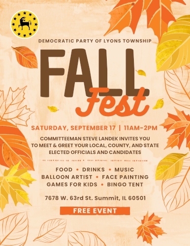 Lyons Township Democrats Host Fall Fest Sept. 17