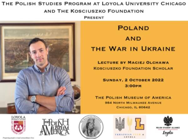 Polish scholar Maciej Olchawa addresses Poland and the Ukraine War Oct. 2