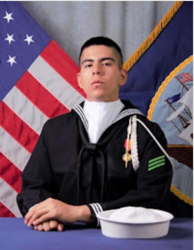 Airman Rodrigo Godinez, a 2022 Downers Grove South High School graduate, joined the Navy in 2022 and serves as a U.S. Navy Ceremonial Guardsman. Photo courtesy of the US Navy