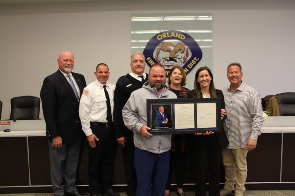 OFPD and Roche family at dedication - Suburban Chicagoland