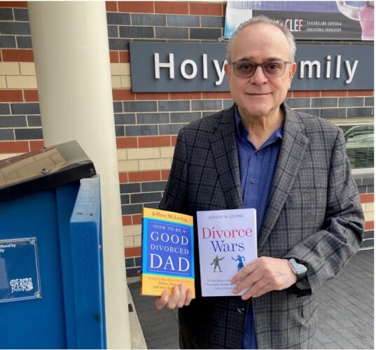 Attorney Jeffery M. Leving, author of Fathers’ Rights, Divorce Wars and How to be a Good Divorced Dad. His books are now available at several Little Free Library locations, including this one at 3415 W. Arthington St. in Chicago.