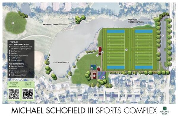 Michael Schofield III Sports Complex, Orland Park. grounds map