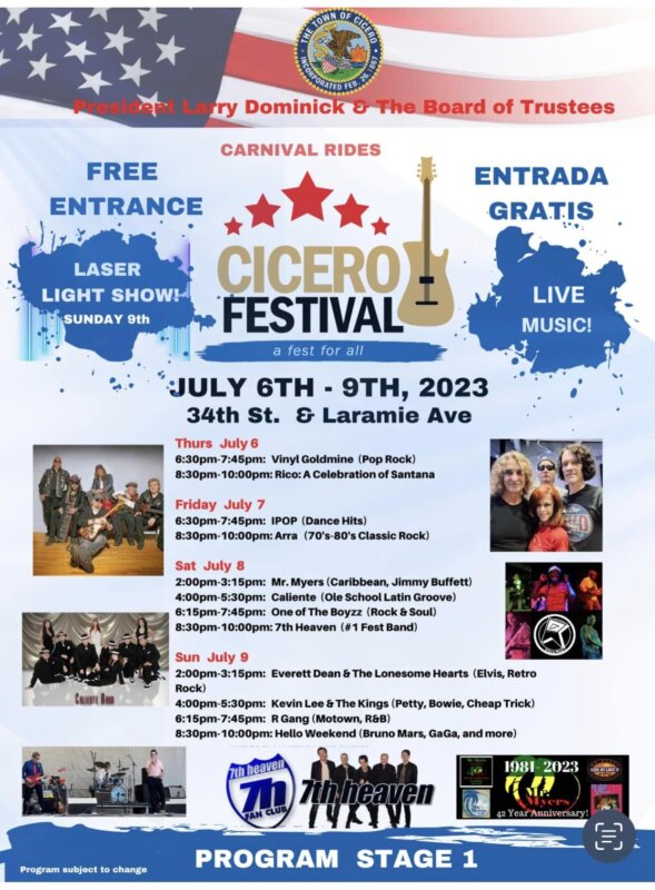 Cicero prepares for CiceroFest July 6 through 9 Suburban Chicagoland