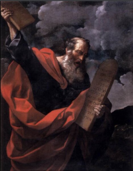 Guido Reni - Moses with the Tables of the Law - WGA19289. Photo courtesy of WIkipedia
