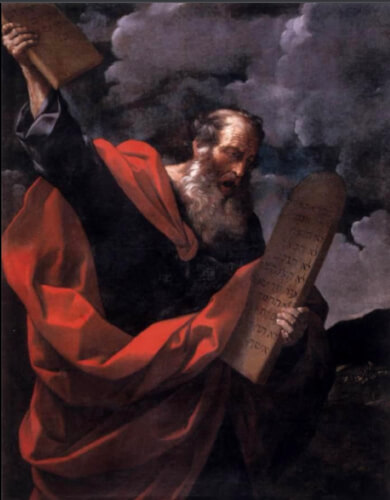 Guido Reni - Moses with the Tables of the Law - WGA19289. Photo courtesy of WIkipedia
