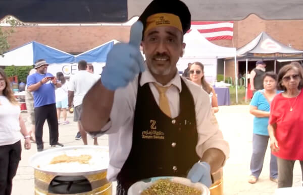 Ethnic food vendor at the annual Bolingbrook International Cultural Festival, July 15, 2023