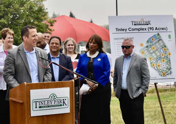 Tinley Park Mental Health Center, Park District, Senator Michael Hastings. State Reps. Robert Rita, Debbie Meyers-Martin, and Justin Slaughter, as well as representatives of the Cook County Building Trades Council, Chicago Southland Convention and Visitors Bureau, Sierra Club, Illinois Environmental Council, South Suburban Special Recreation Association, Lincolnway Special Recreation Association, Tinley Park Bulldogs, Moraine Valley Community College
