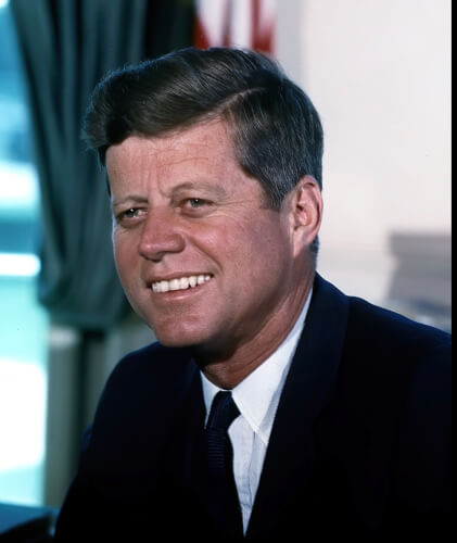 President John F. Kennedy, White House photo courtesy of Wikipedia
